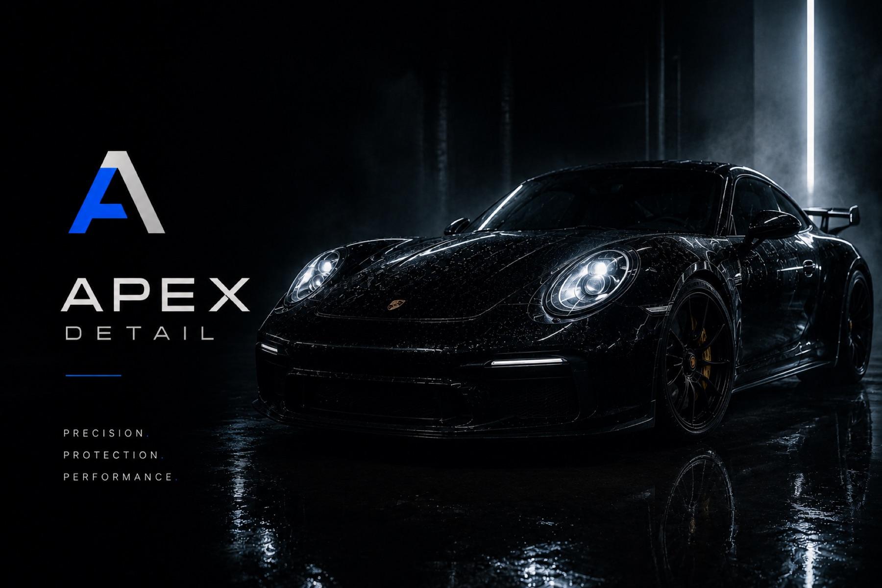 Apex Detail shown across desktop, mobile and brand collateral